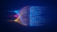 a visual representation of data lines converging under analysis.